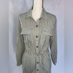 Veronica Beard Plaid Shirt Dress